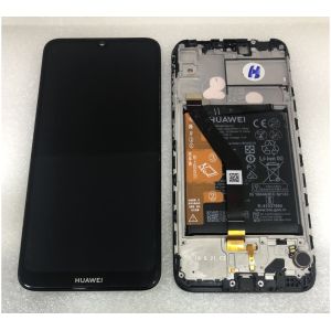 Huawei Y6 2019 (MRD-LX1) Bataryalı Servis Orjinali Çıtalı Ekran Dokunmatik Siyah