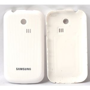 Samsung Galaxy S3350 S3353 Chat Arka Pil Kapağı Beyaz