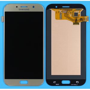 Samsung Galaxy (A720) A7 2017 Ekran+Dokunmatik Revize Orjinali-Gold