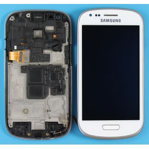 Samsung Galaxy (İ8200-İ8190) S3 Mini Ekran+Dokunmatik Servis Çıtalı-Beyaz