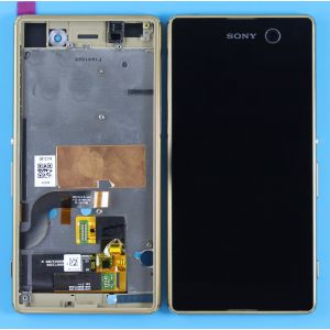 Sony Xperia (E5603-E5606-E5653) M5 Ekran Dokunmatik (Kasalı) Çıtalı Gold