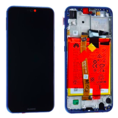 Huawei P20 Lite (ANE-LX1) Ekran Dokunmatik Çıtalı Çıkma Bataryalı Orjinal Mavi