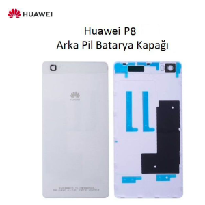 Huawei P8 Lite (ALE-L21) Arka Pil Kapağı Beyaz