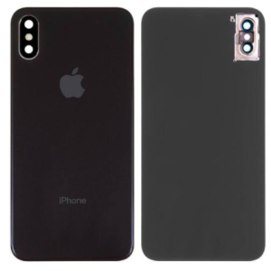 Apple İphone XS Arka Pil Kapağı Kamera Camlı Siyah