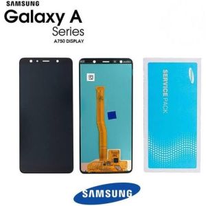 Samsung Galaxy (A750) A7 2018 Çıtasız Revize Ekran Dokunmatik Siyah