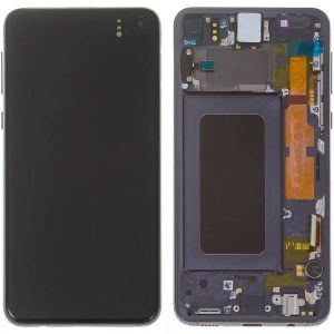 Samsung Galaxy (G970) S10E Servis Çıtalı Kasalı Ekran Dokunmatik Siyah