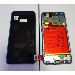 Huawei P10 Lite (WAS-LX1A) Ekran Dokunmatik Çıtalı Servis Bataryalı Mavi